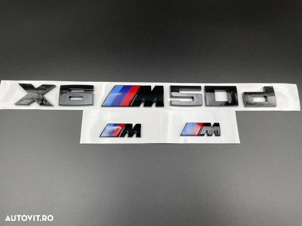 Set Embleme BMW X6 M50d Negru - 3