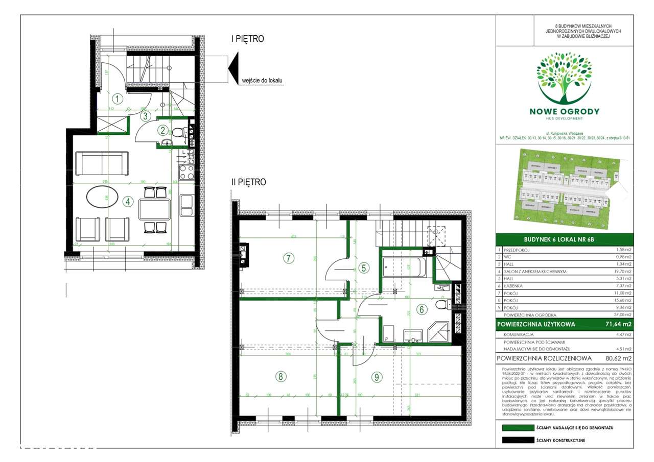 3-pokojowe mieszkanie 53m2 + ogródek Bez Prowizji - Pełny obrazek: 2/7