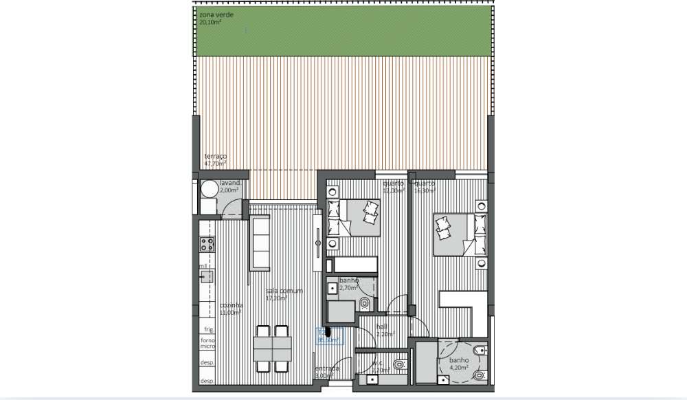 Apartamento novo T2 c/ Terraço e Jardim, próximo H. S. João-13