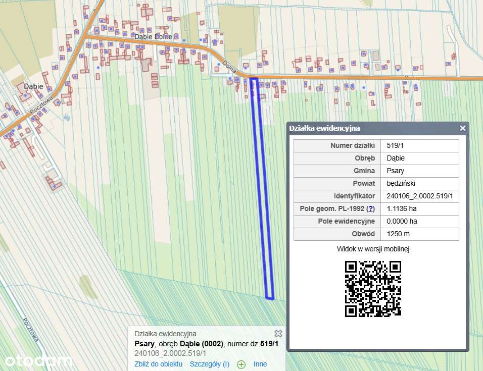Działka budowlano-rolna 1,11 ha – Psary, 1128 m² z MPZP pod zabudowę. - Pełny obrazek: 5/8