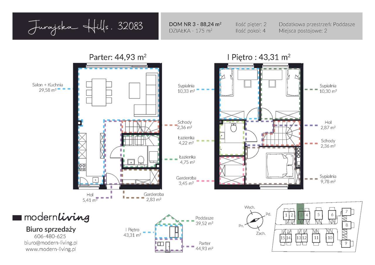 Dom bliźniak 88 mkw, ogród, 2 miejsca postojowe, DOM nr 3 - Pełny obrazek: 5/10