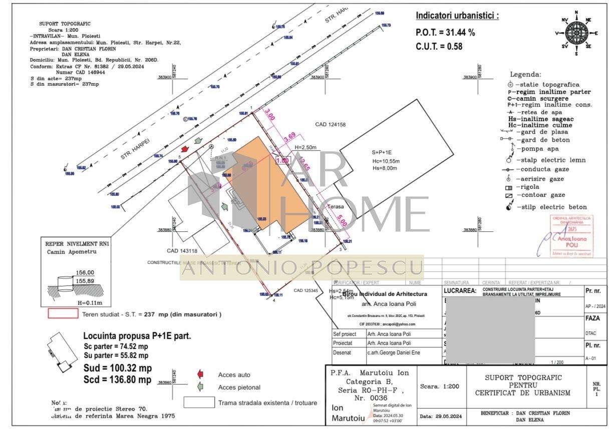Teren cu autorizatie constructie si proiect casa, Ploiesti, zona Trans - Imagine principală: 4/9
