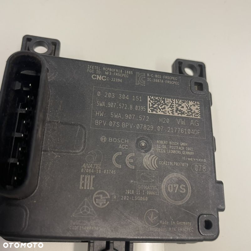 RADAR MODUŁ SENSOR DISTRONIC VW SKODA AUDI SEAT 5WA907572A - 2