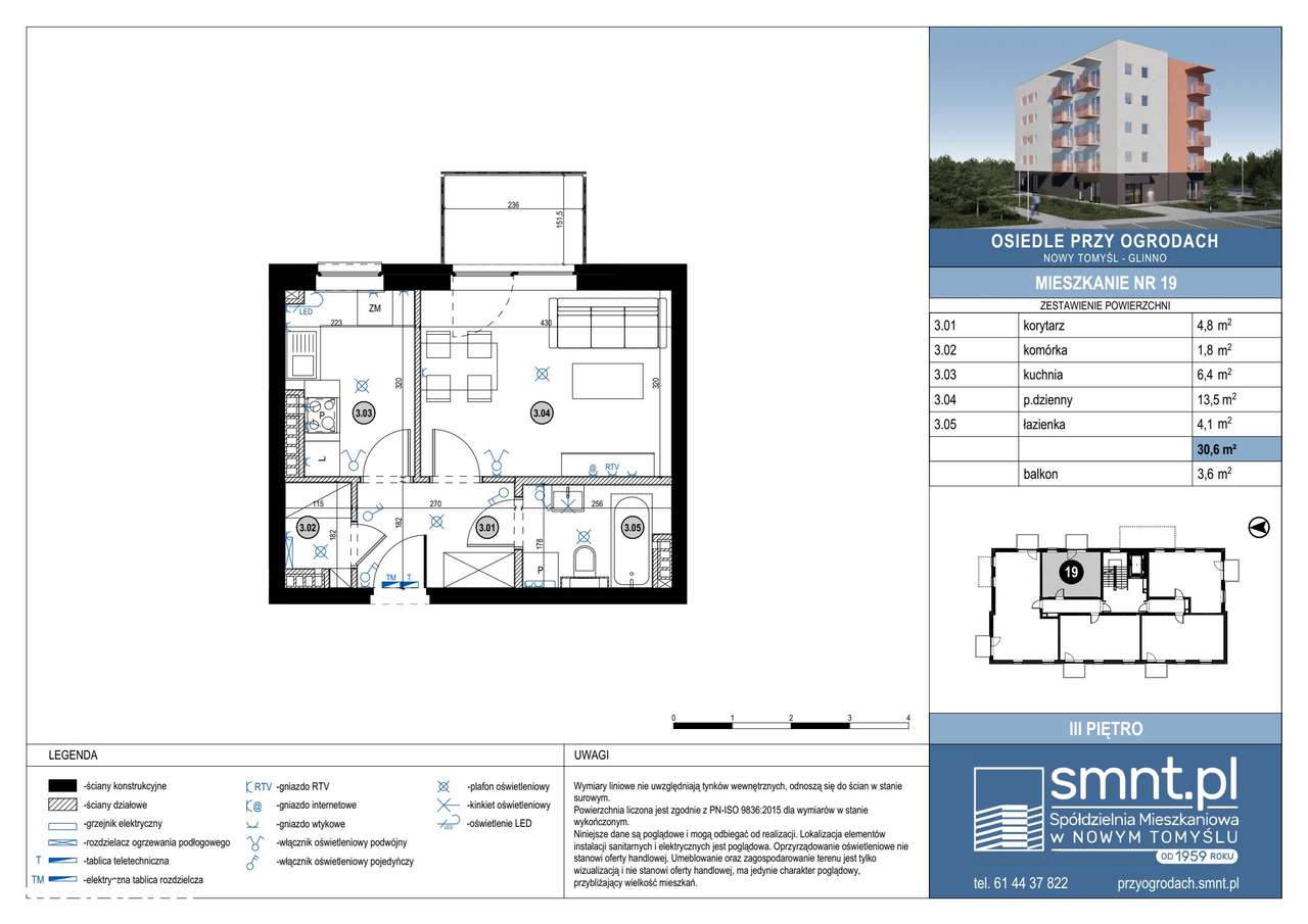 Osiedle Przy Ogrodach | mieszkanie 1-pok. | 19 - Pełny obrazek: 2/7