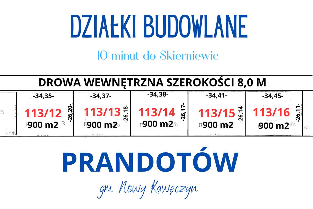 Działka budowlana 900 m2 z uzyskanymi WZ, 10 min. od Skierniewic - Pełny obrazek: 4/15