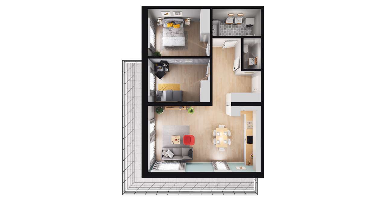 3-pokojowe mieszkanie 69m2 Bez Pośredników - Pełny obrazek: 5/11