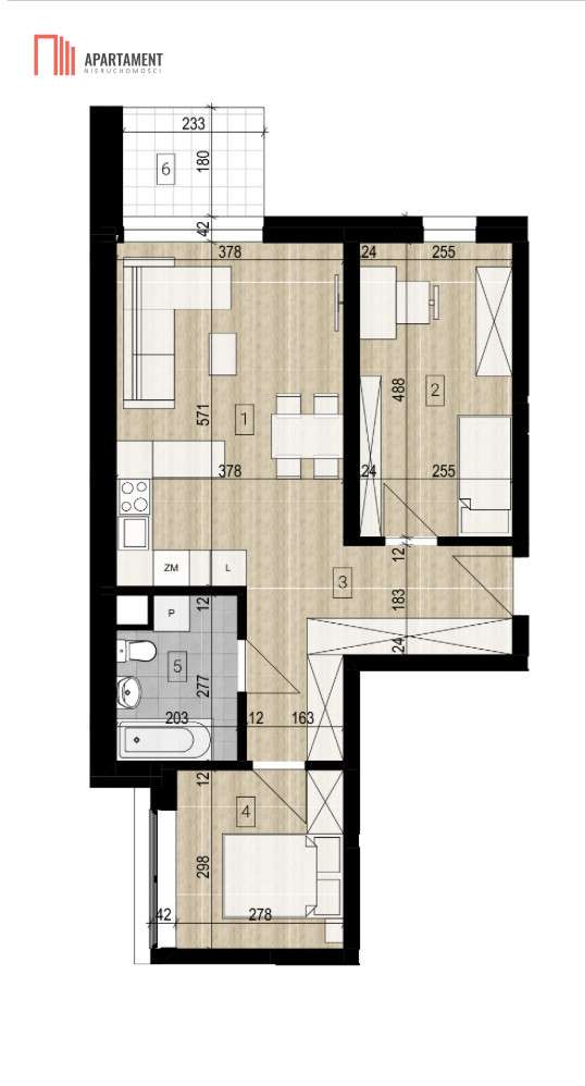 Mieszkanie 3 Pokojowe 56,30m2 - Bez Pcc! - Pełny obrazek: 5/7