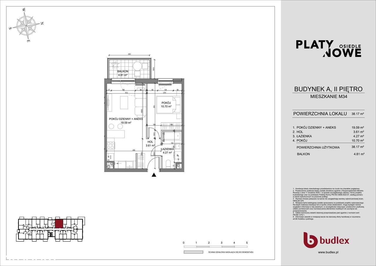 2-pokojowe mieszkanie 38m2 + balkon Bezpośrednio - Pełny obrazek: 2/7