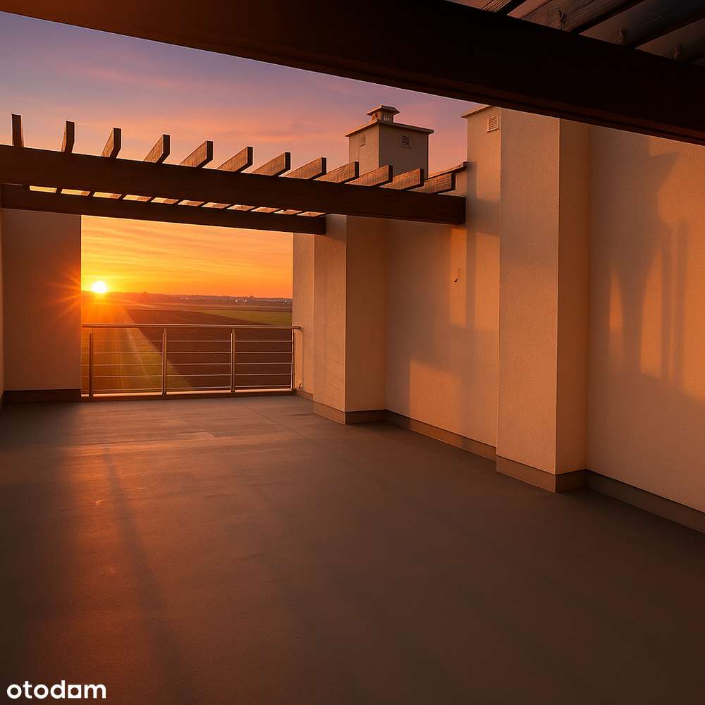 Piękny taras na dachu z zachodem słońca! GARAŻ | OGRÓDEK | KOMINEK-2