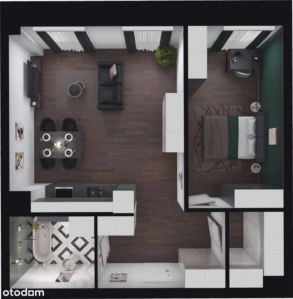 Kolejova 1 | mieszkanie 2-pok. | B.01.03 - Pełny obrazek: 3/9