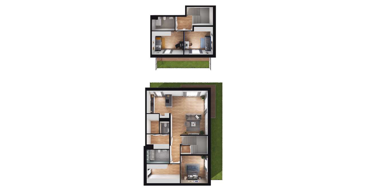 4-pokojowe mieszkanie 126m2 + ogródek Bezpośrednio - Pełny obrazek: 2/8