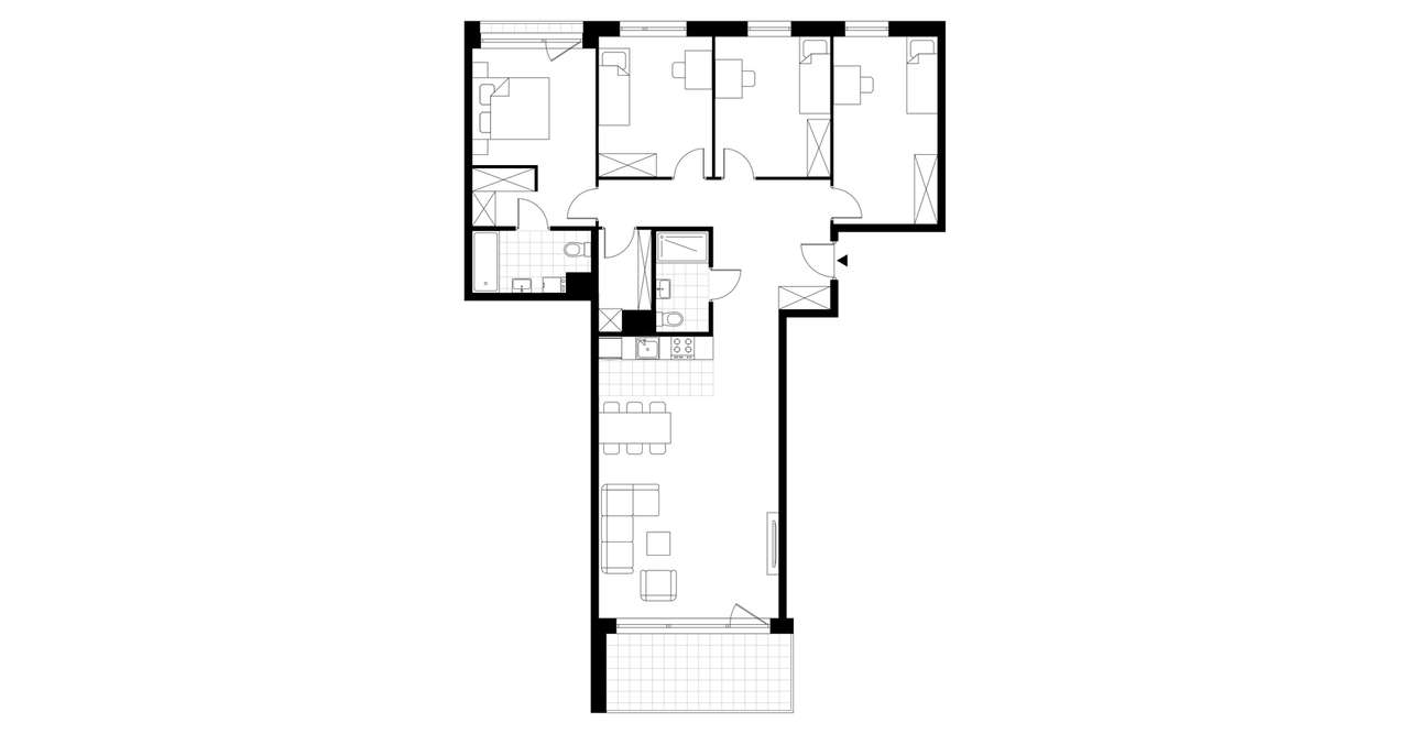 5-pokojowe mieszkanie 111m2 + balkon - Pełny obrazek: 3/8