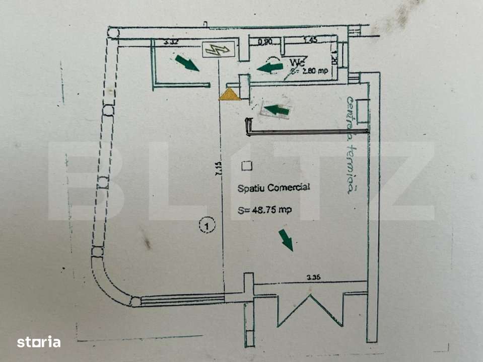 Spatiu comercial de inchiriat, 51,55 mp, zona Liceul German - Imagine principală: 5/5