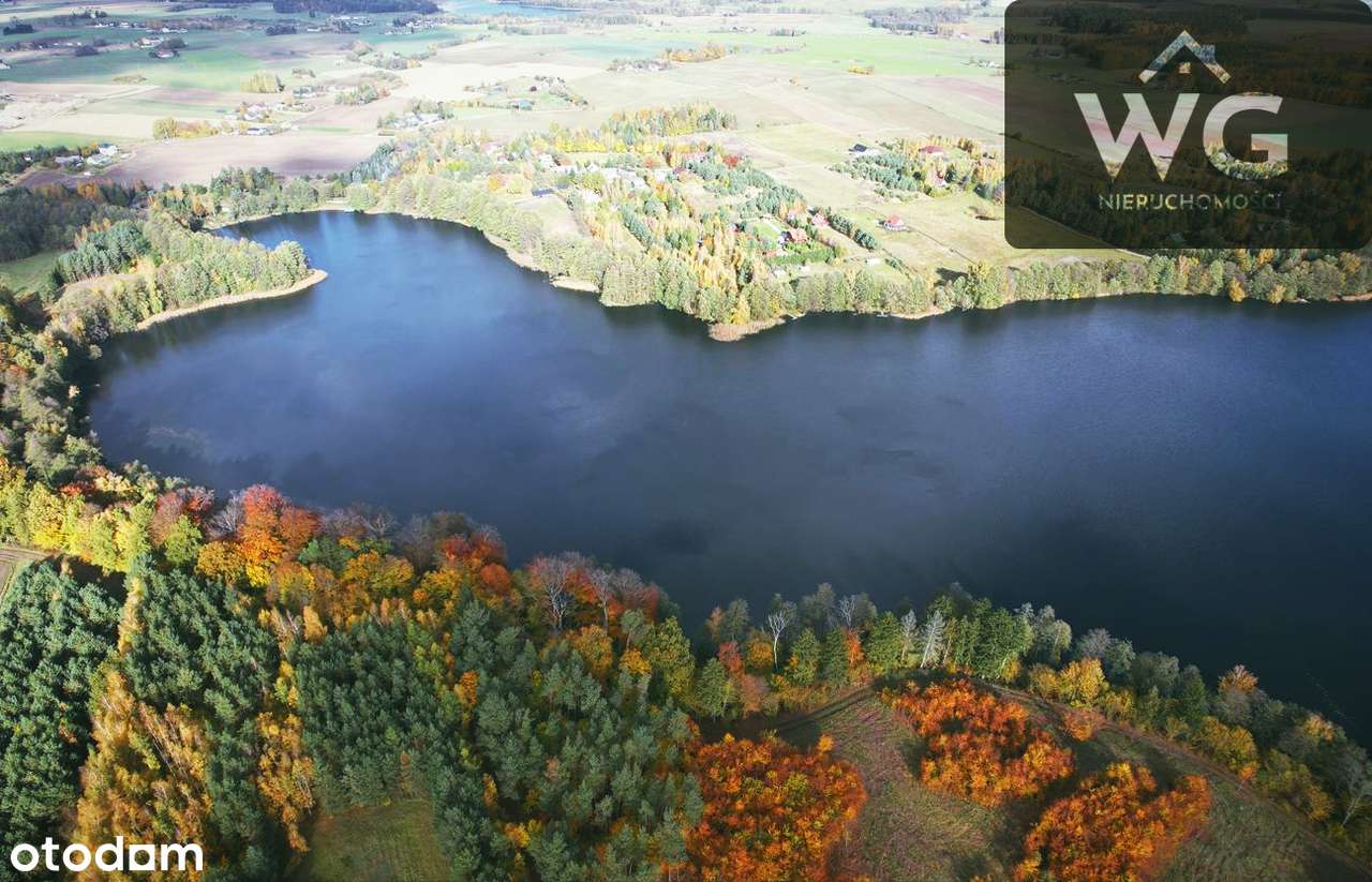 Wyjątkowa działka nad jeziorem – zjawiskowy widok, cisza i las!-5