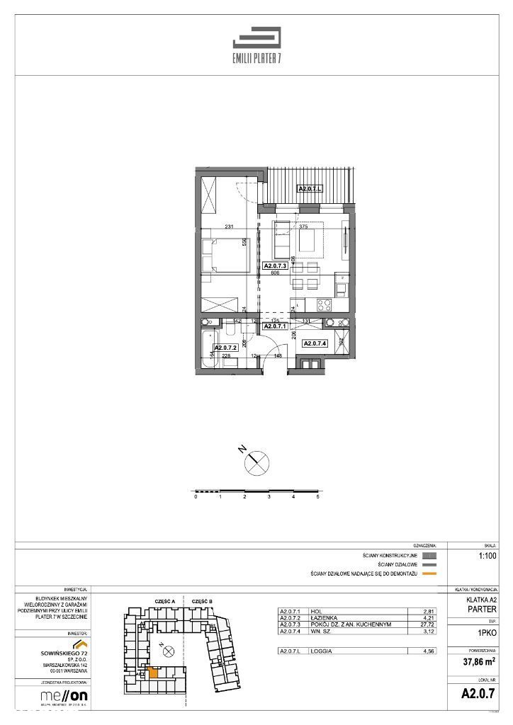 Mieszkanie 38 m2 / nowa inwestycja w Śródmieściu