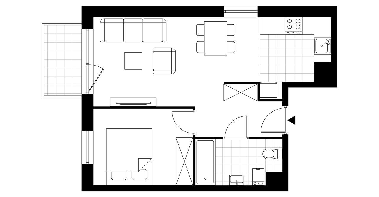 Sedina | apartament 2-pok. | B3.9.2 - Pełny obrazek: 4/9