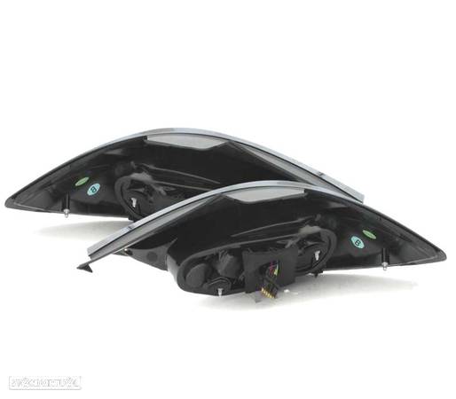 FAROLINS TRASEIROS LED PARA OPEL CORSA D 06-11 PRETO ESCURECIDO - 1