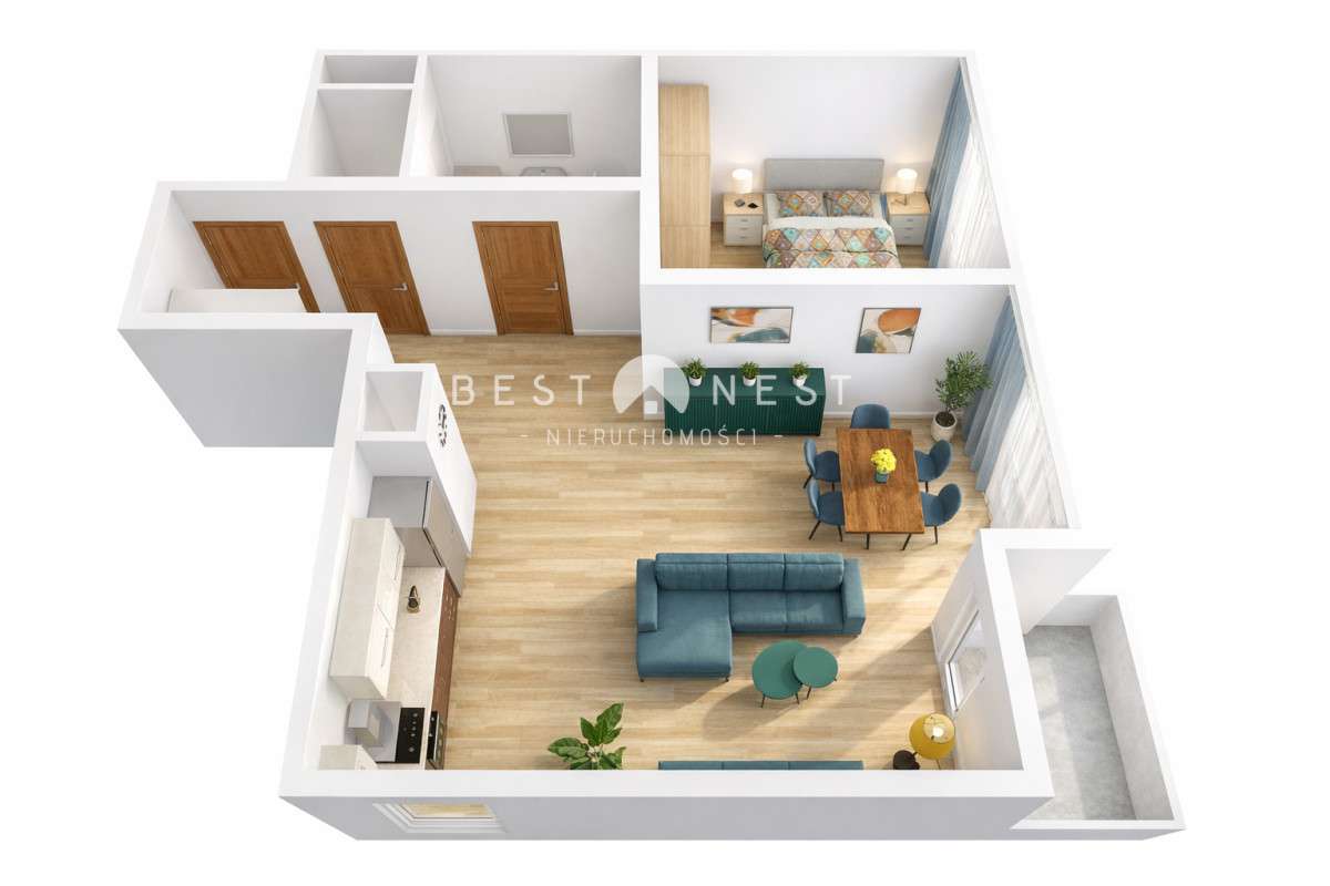 2 pokoje, balkon i garaż na Górnym Przedmieściu-9