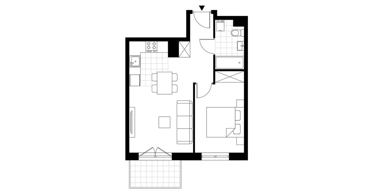 ul. Glogera | mieszkanie 2-pok. | G_7 - Pełny obrazek: 3/8