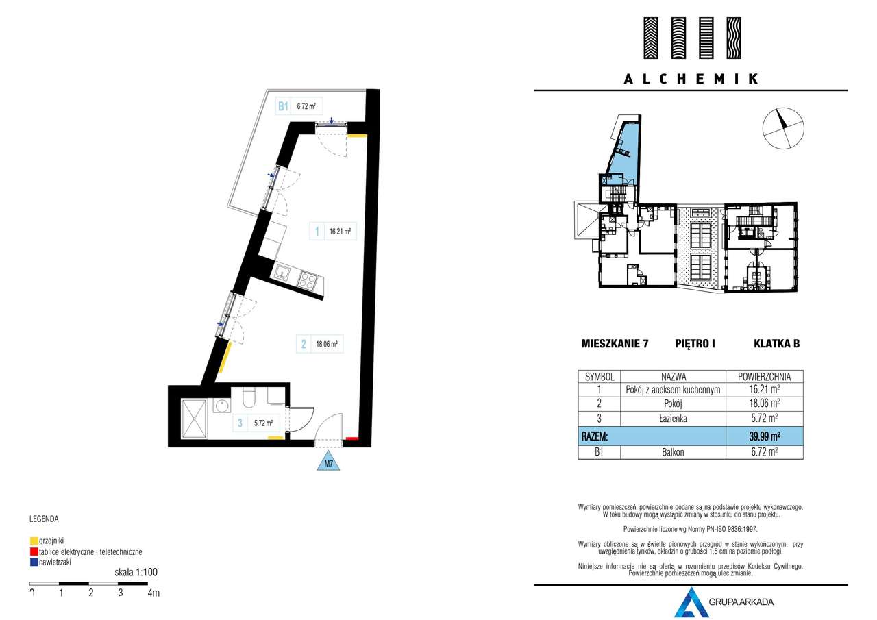 2-pokojowe mieszkanie 39m2 + balkon - Pełny obrazek: 2/9