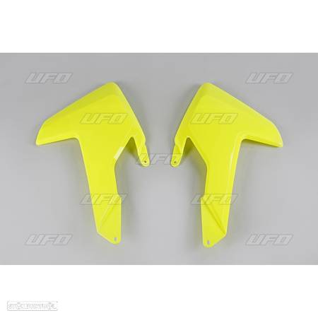 tampas laterais radiador ufo amarelo fluor husqvarna te / fe / fc - 1