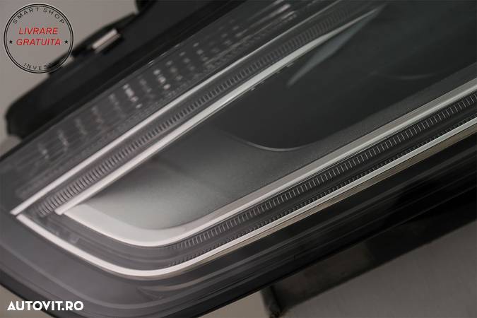 Faruri LED DRL Audi A4 B8.5 Facelift (2012-2015) Negru- livrare gratuita - 5