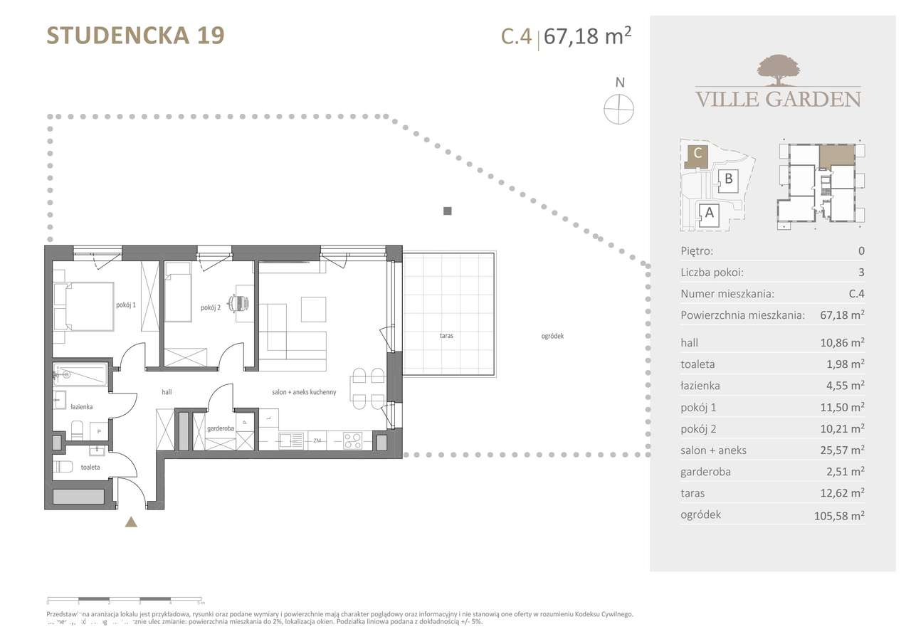 Ville Garden | mieszkanie 3-pok. | C.04 - Pełny obrazek: 3/10