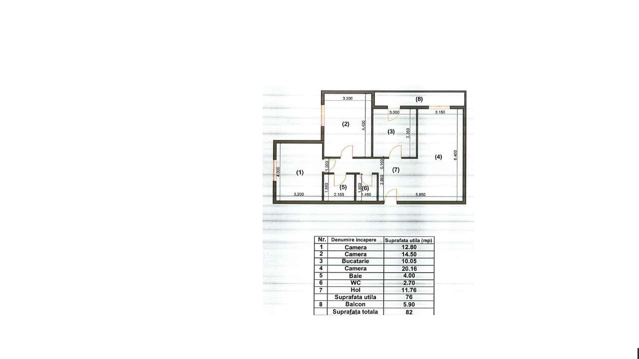 Apartament Domus 3 camere, 2 bai, 82 mp + boxa-8