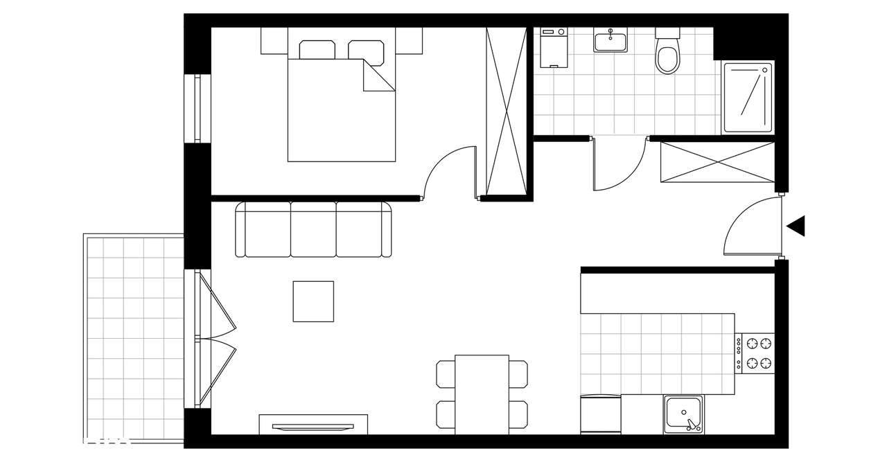 Panorama 3 Stawy | mieszkanie 2-pok. | 3.B28 - Pełny obrazek: 4/9