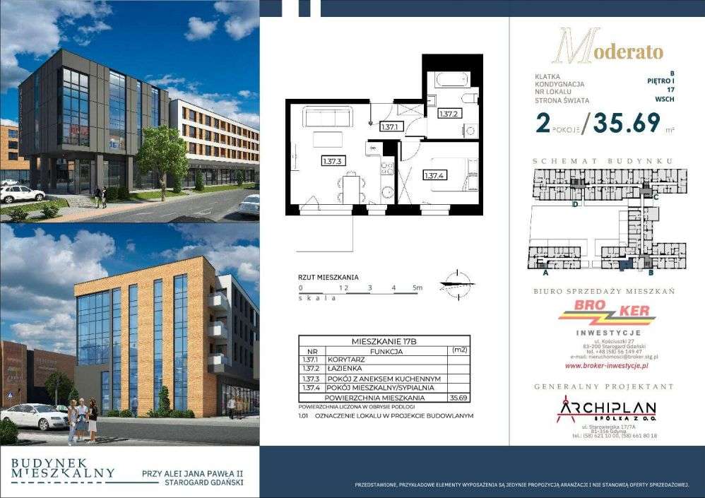 Moderato I​I​I | mieszkanie 2-pok. | B17 - Pełny obrazek: 2/9