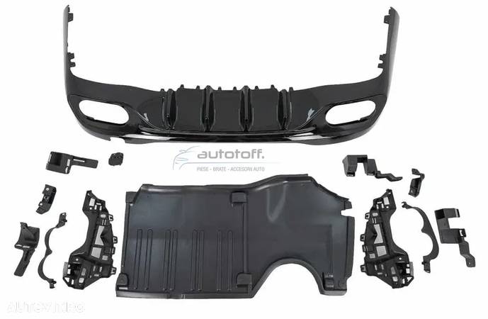 Difuzor pentru bara spate compatibil cu Mercedes C Class W206 S206 Sport Line (2021+) C43 Design - 3