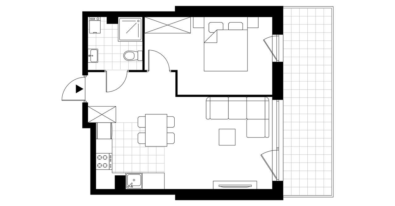 Osada Kamieniec|mieszkanie z dużym ogródkiem| B_M2 - Pełny obrazek: 4/9