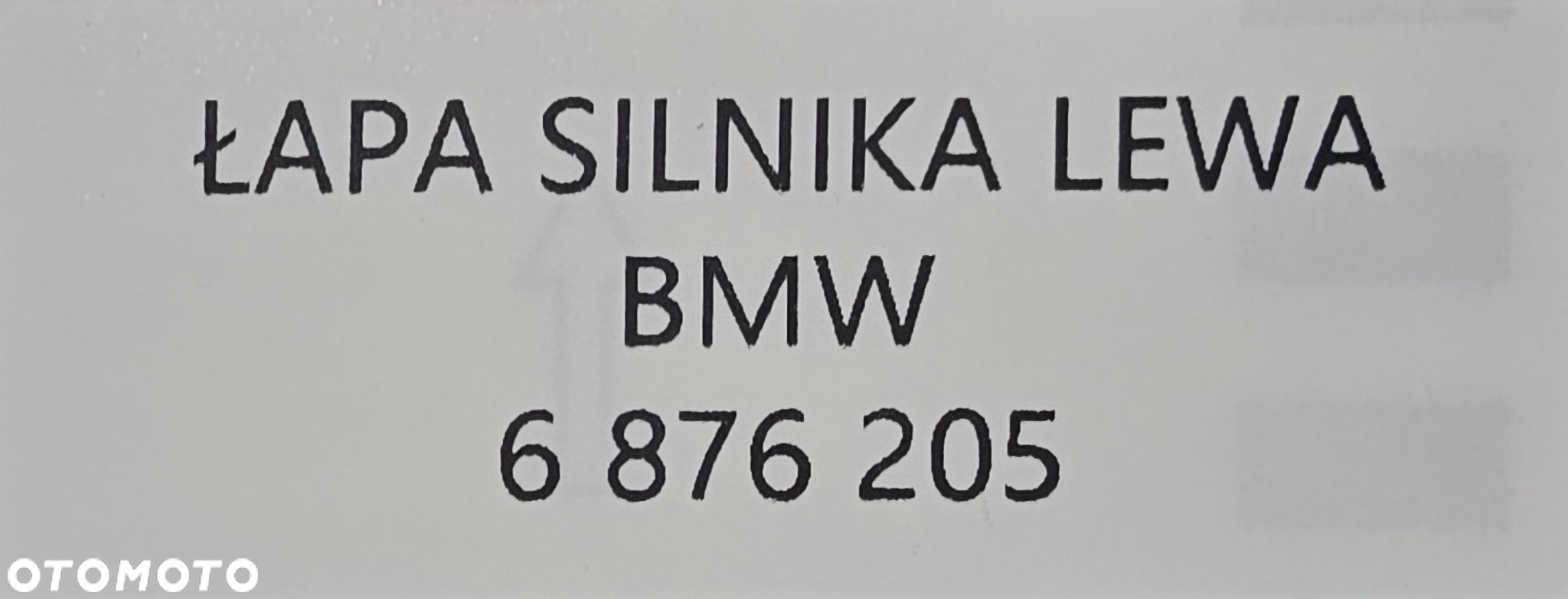 NOWY ORYGINALNY LEWY WSPORNIK ŁAPA SILNIKA BMW G20 / G21 / G29 - 6876205 - 4