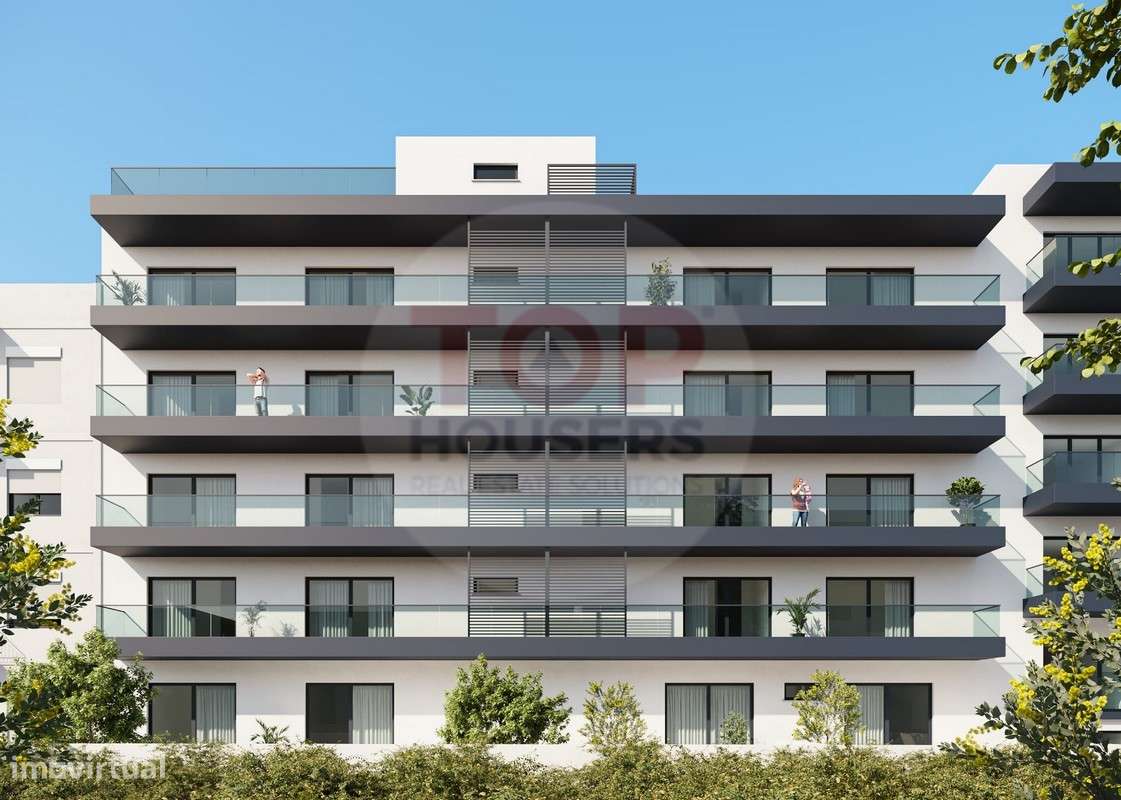 Apartamento T1 Novo com piscina no terraço e garagem - Olhão - Grande imagem: 4/21