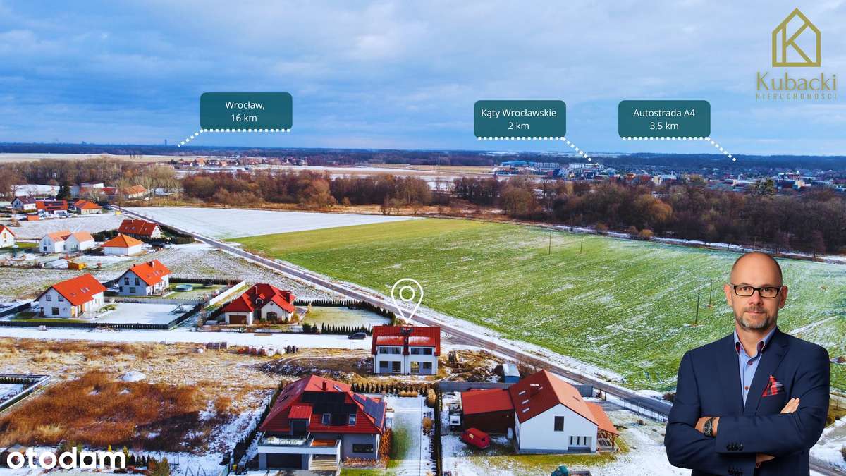 Nowy bliźniak - 2 km od Kątów Wrocławskich-0