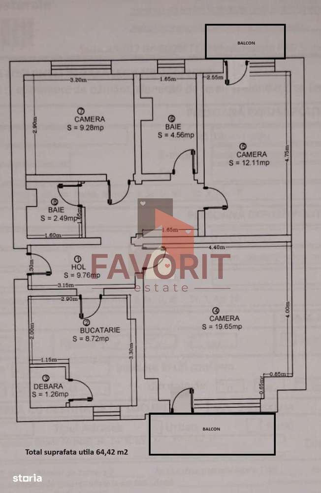 3 camere | centrala proprie | etaj intermediar | mobilat si utilat |-17