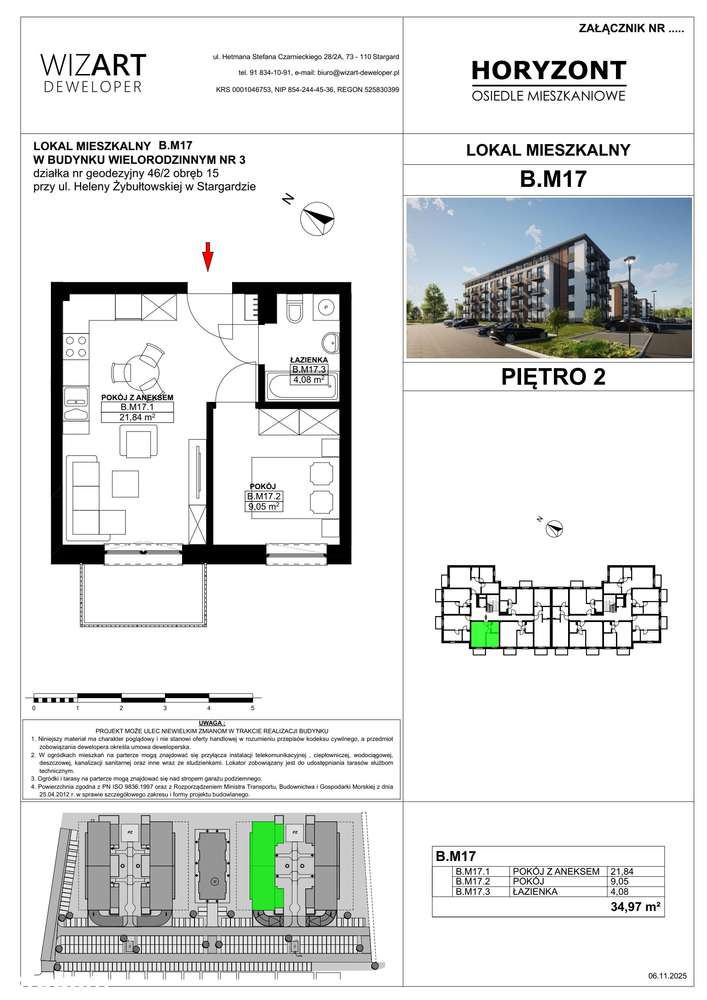 Osiedle Horyzont | etap 3 | mieszkanie B17 - Pełny obrazek: 2/7