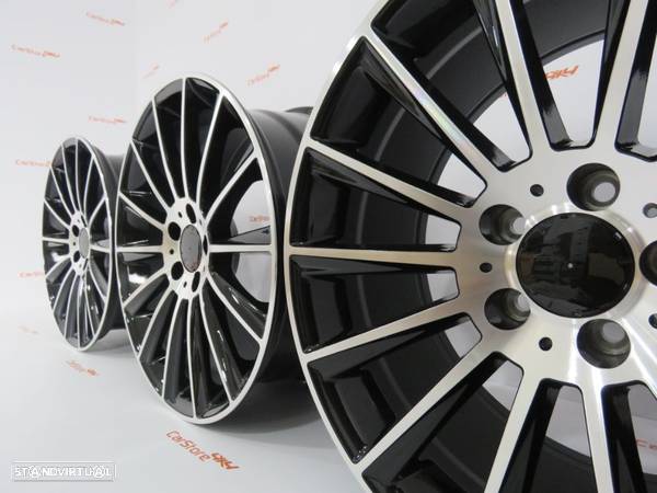 Jantes Look Mercedes Turbine 19 " 5x112  8.5 et 45 + 9.5 et 45 Pretas e polido - 6