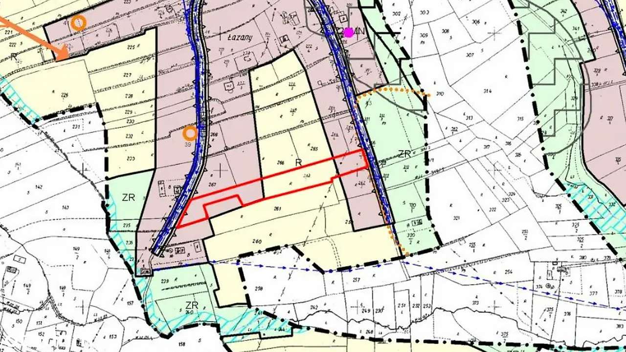 Działka budowlano - rolna Łazany, 70a, PODZIELONA - Pełny obrazek: 5/5