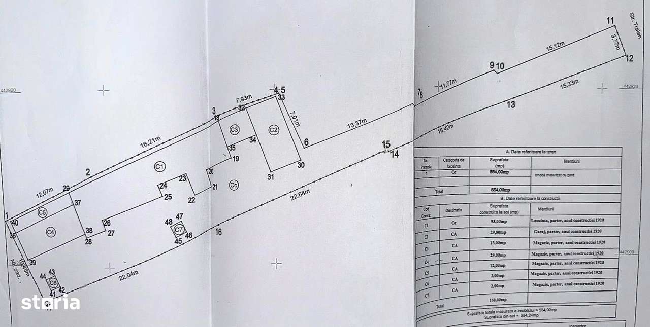 Teren intravilan | Strada Traian | zona Baia Comunală | 554 mp