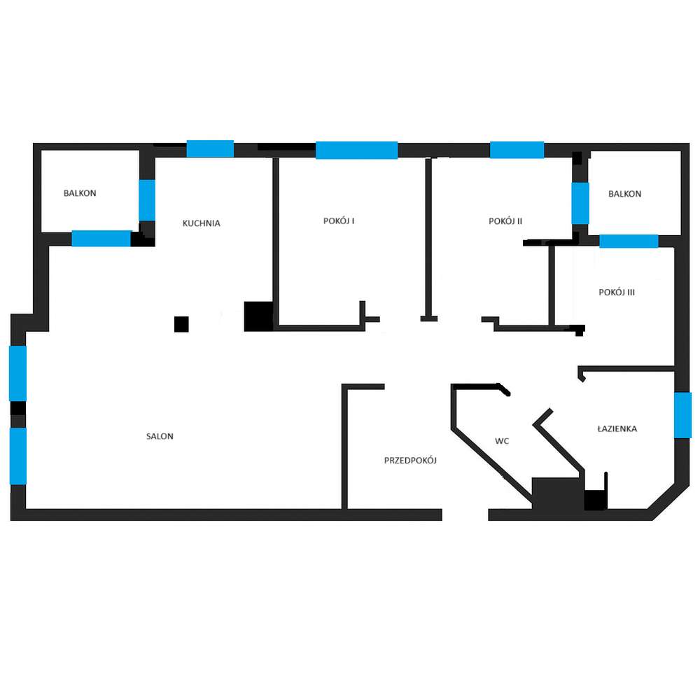 4-pokojowe mieszkanie z 2 balkonami – ul. Zwycięska*parking-10