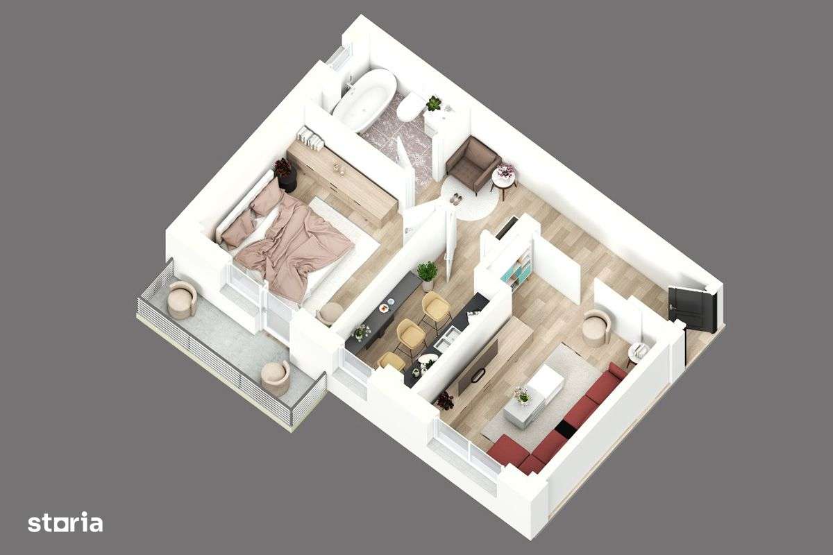 Capat CUG  Apartament 2 camere D 50 m Lunca Cetatuii TAXE NOTAR ZERO - Imagine principală: 5/14