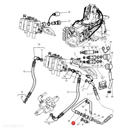 Pierścień oring pompy hydraulicznej Massey Ferguson 831702M1 Oryginał - 3