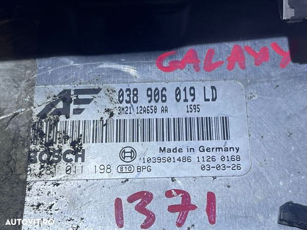 Kit Pornire ECU Calculator Motor Cip Cheie Imobilizator Ford Galaxy 1.9 TDI ASZ 131CP 2000 - 2006 Cod 038906019LD 0281011198 - 6