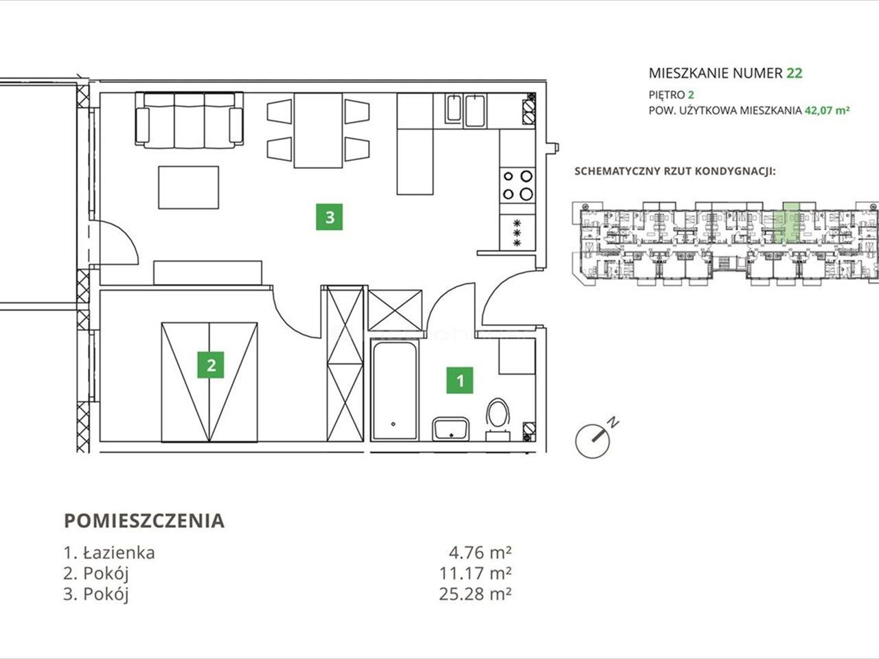 Nowe Mieszkanie! 2 pokoje, 42m2, 2 piętro, balkon!