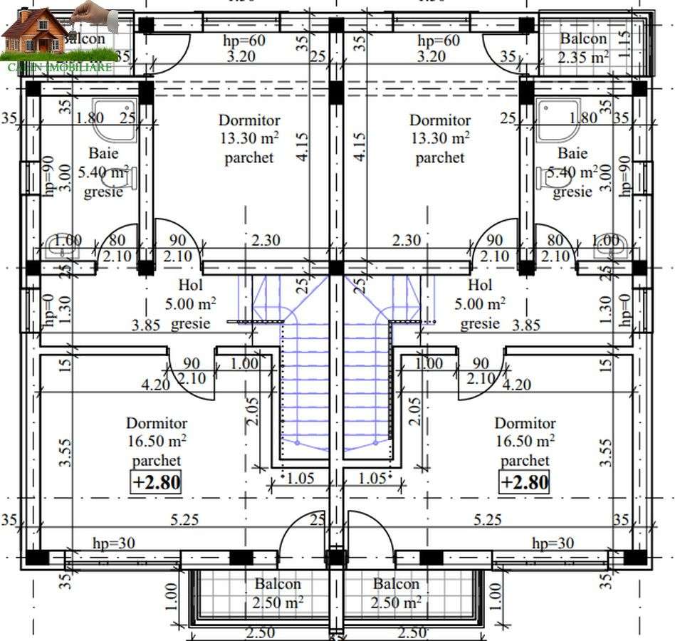 DE VANZARE DUPLEX LUX 120 mp IASI 5 Drumuri Curte 265 mp 150.000 Euro - Imagine principală: 5/5