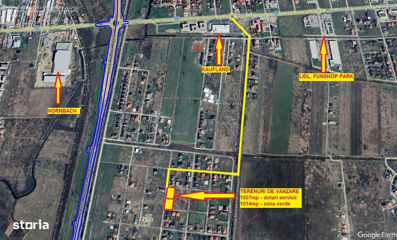 Teren comercial Mosnita, in spate la Kaufland - 1057 servicii, 1014 zo - Imagine principală: 2/7