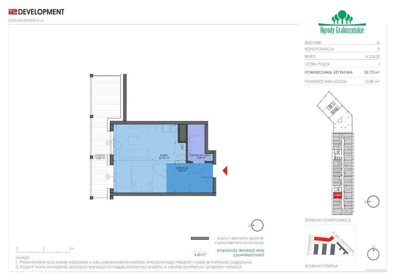 1- pok. mieszkanie 36m² (A.2.B.02) | Ogrody Grabiszyńskie | Od zaraz - Pełny obrazek: 2/9