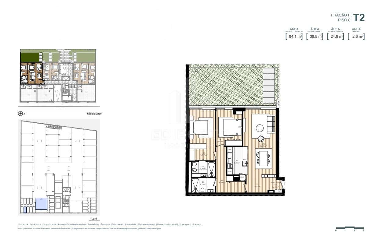 T2 Novo com terraço Pronto a Habitar, arrumos  e 2 Lugares de Garagem-22