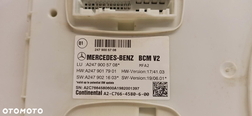 MERCEDES W247 MODUŁ BCM A2479005708 - 3